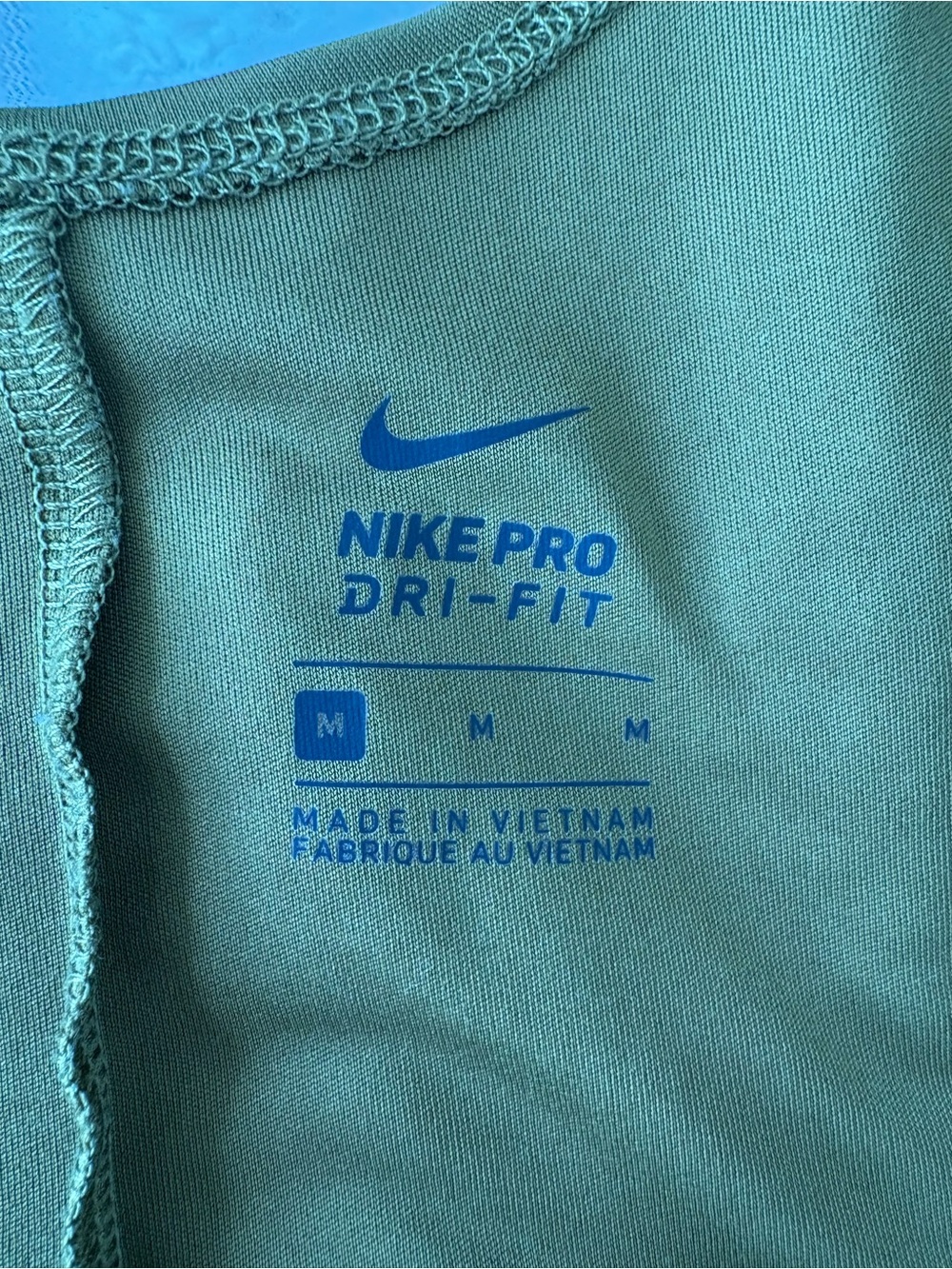 Nike Olive Green Women's Open-Back Performance Tee with Neon Yellow Straps - Picture 5 of 6